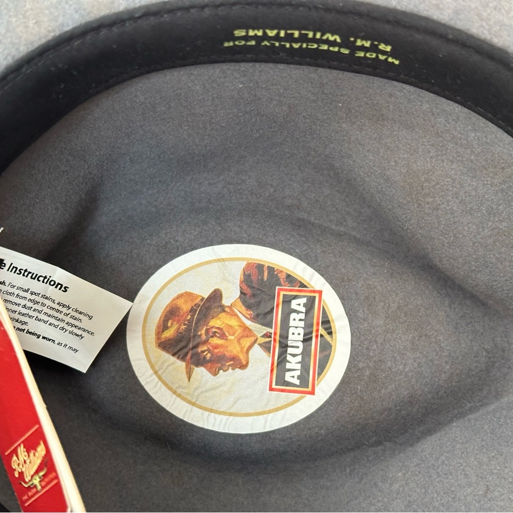 AKUBRA x R.M.WILLIAMS Charcoal Hat - Picture 8 of 15
